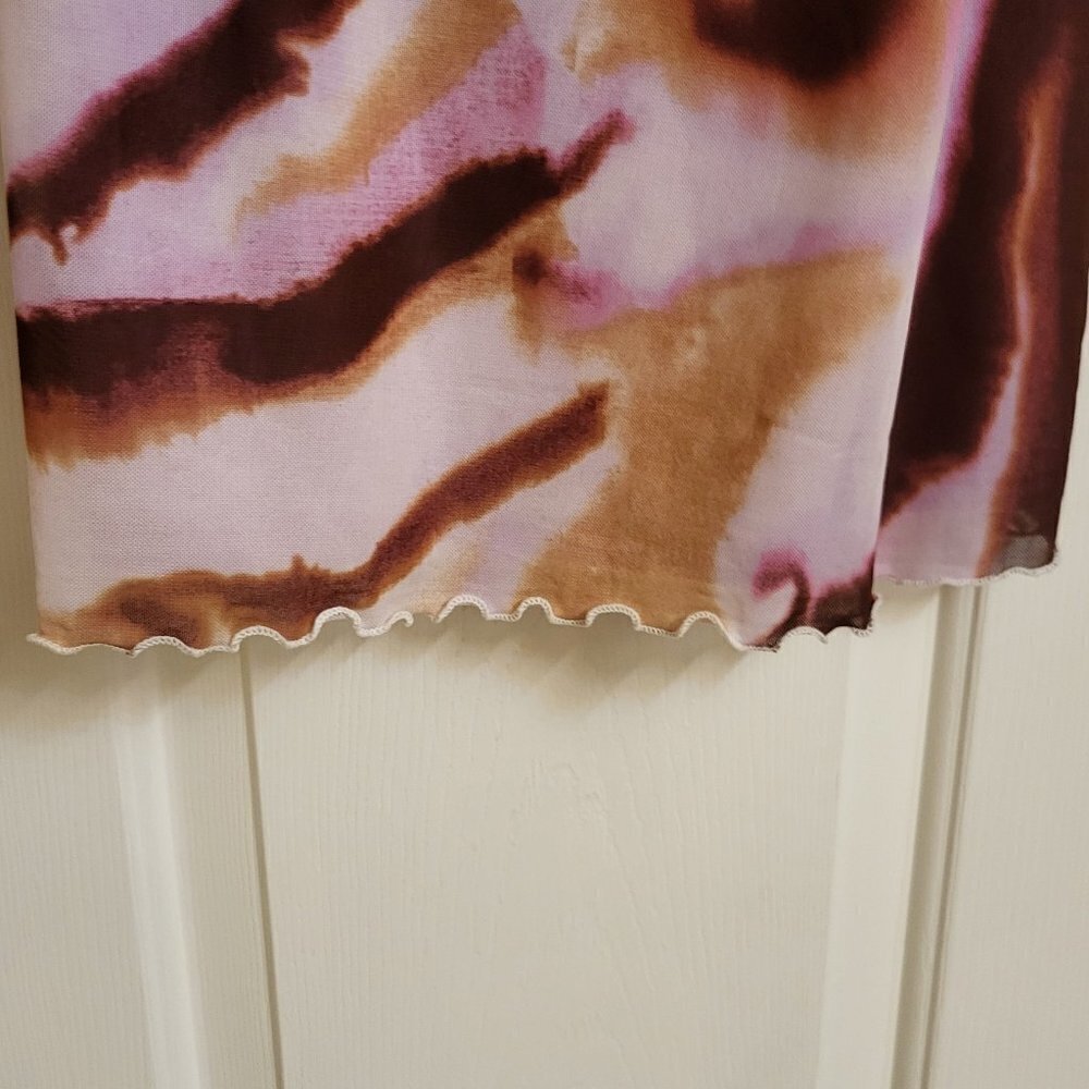 Lace Cami Mesh Minidress in purple mineral abstract Size: Medium NWT - Picture 7 of 12